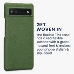 Husa Kwmobile pentru Google Pixel 6a, Textil, Verde, 57794.07 fotografia produsului View 3 S