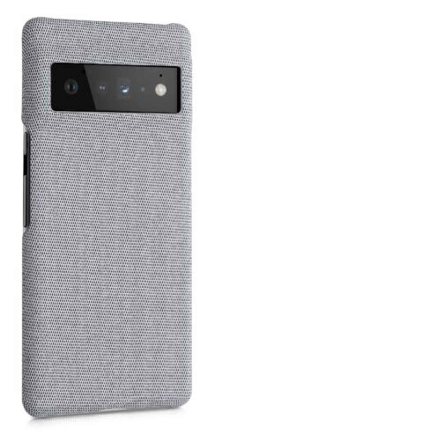Husa Kwmobile pentru Google Pixel 6 Pro, Textil, Gri, 57796.25 fotografia produsului View 6 L