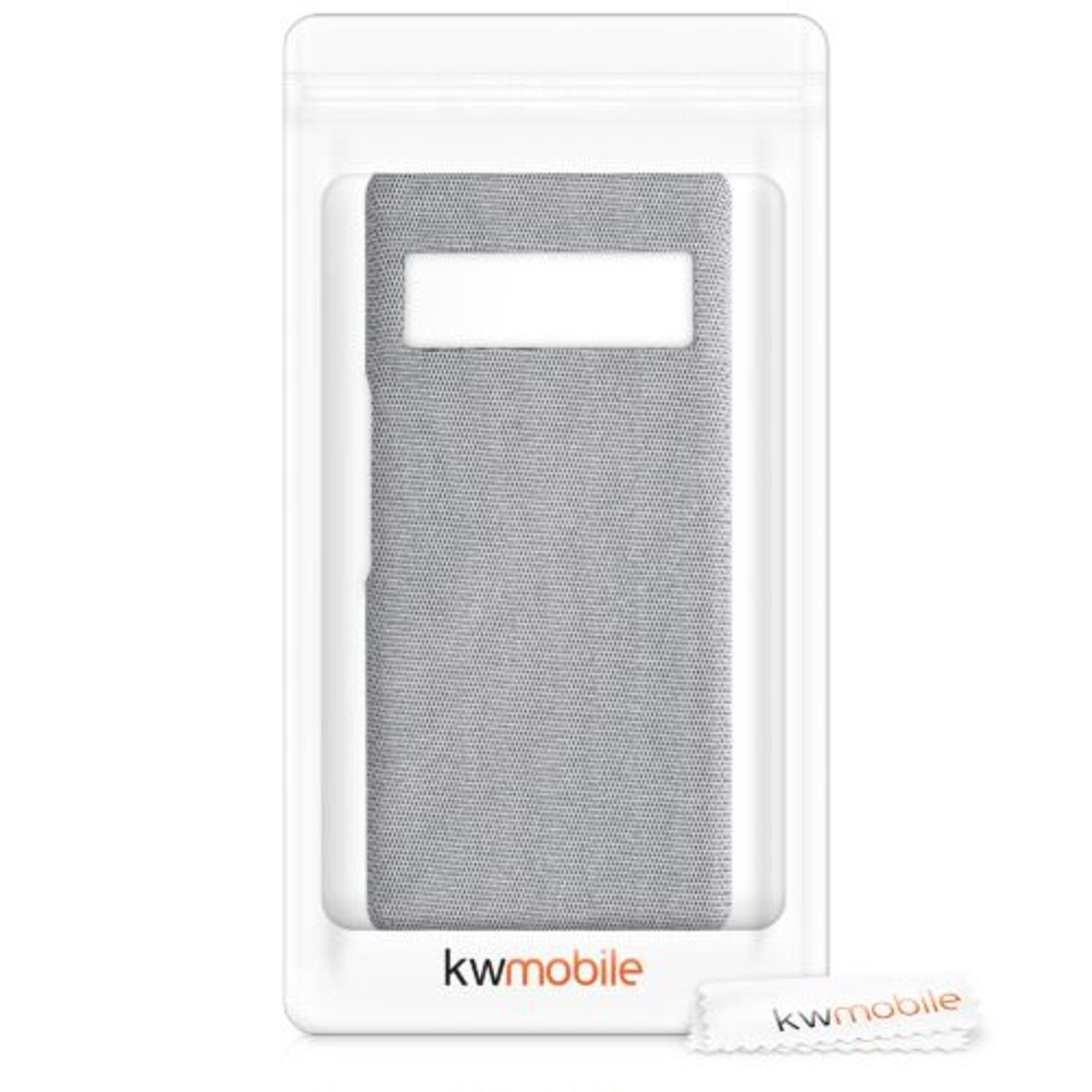 Husa Kwmobile pentru Google Pixel 6 Pro, Textil, Gri, 57796.25 fotografia produsului View 5 L