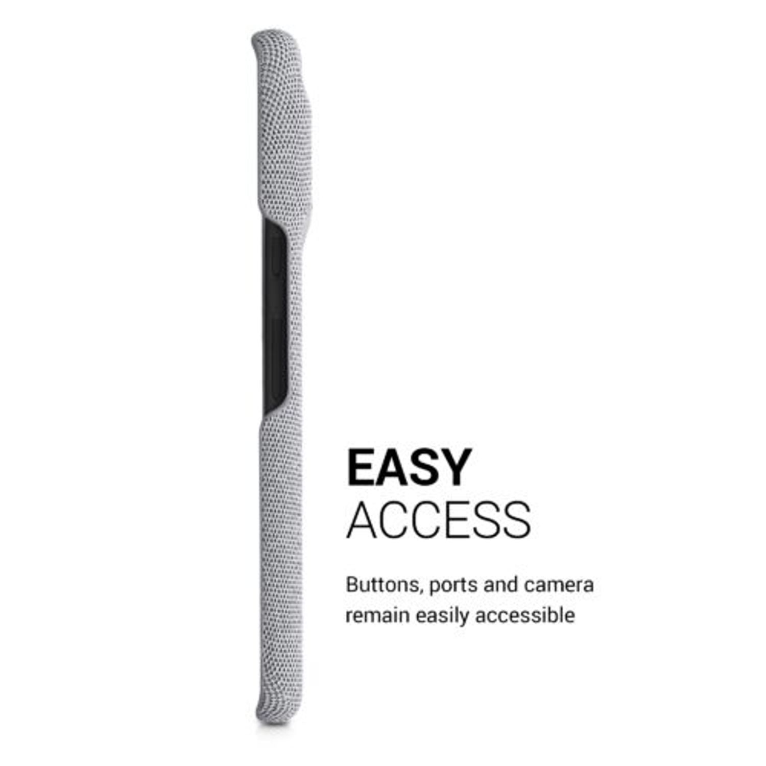 Husa Kwmobile pentru Google Pixel 6 Pro, Textil, Gri, 57796.25 fotografia produsului View 3 L