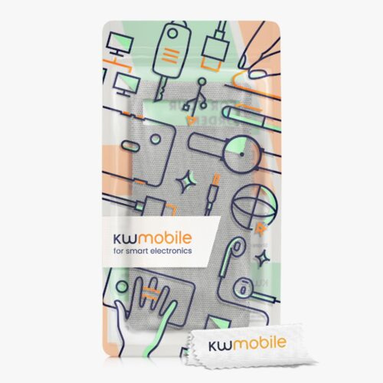 Husa Kwmobile pentru Google Pixel 6a, Textil, Gri, 57797.25 fotografia produsului View 6 L