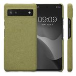 Husa Kwmobile pentru Google Pixel 6a, Textil, Galben, 57794.06 fotografia produsului