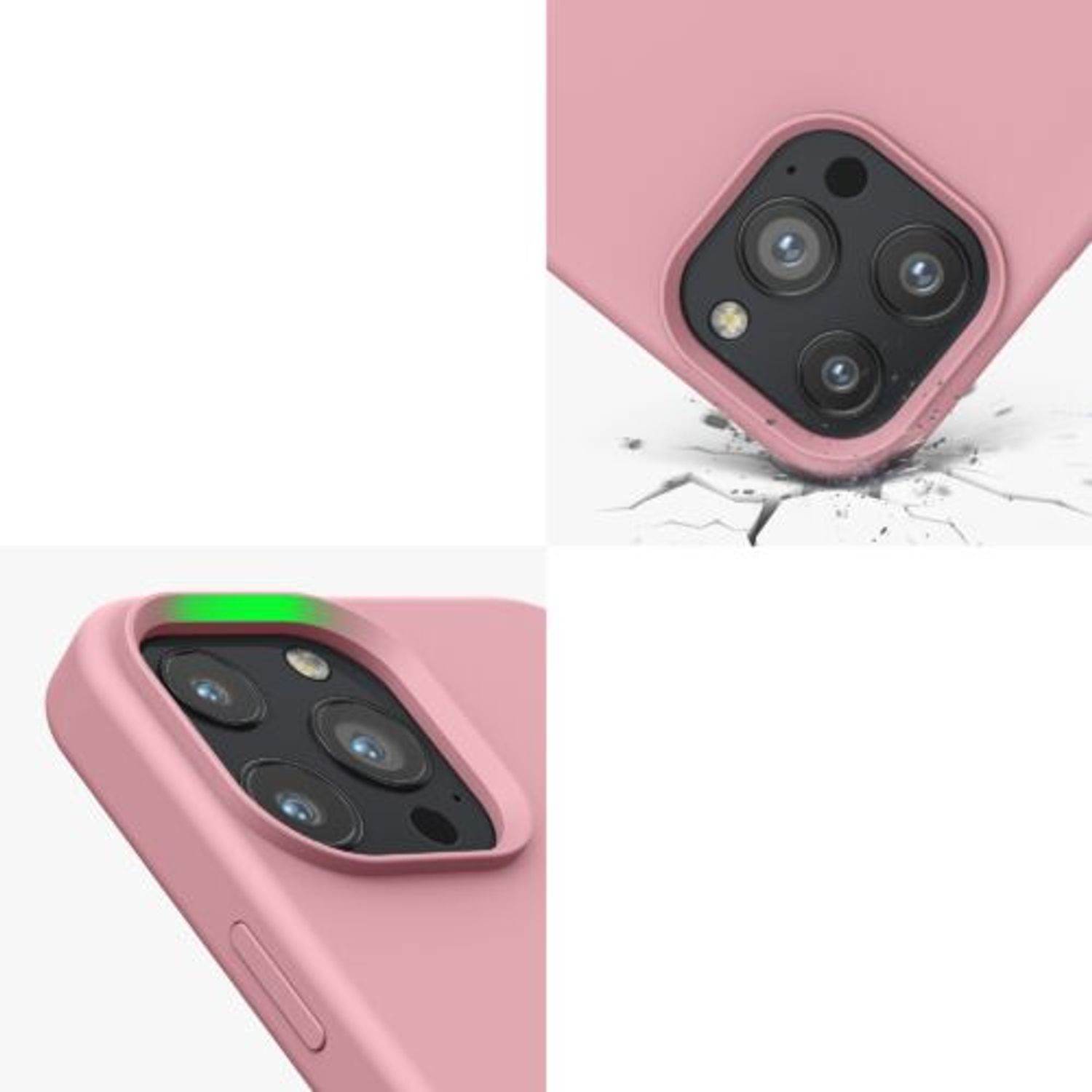 Husa Kwmobile pentru Apple iPhone 13 Pro Max, Silicon, Roz, 55881.193 fotografia produsului View 8 L