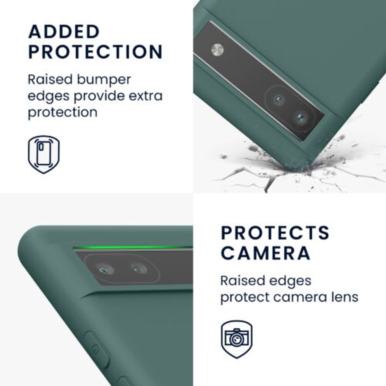 Husa Kwmobile pentru Google Pixel 6a, Silicon, Verde, 57799.171 fotografia produsului View 14 L
