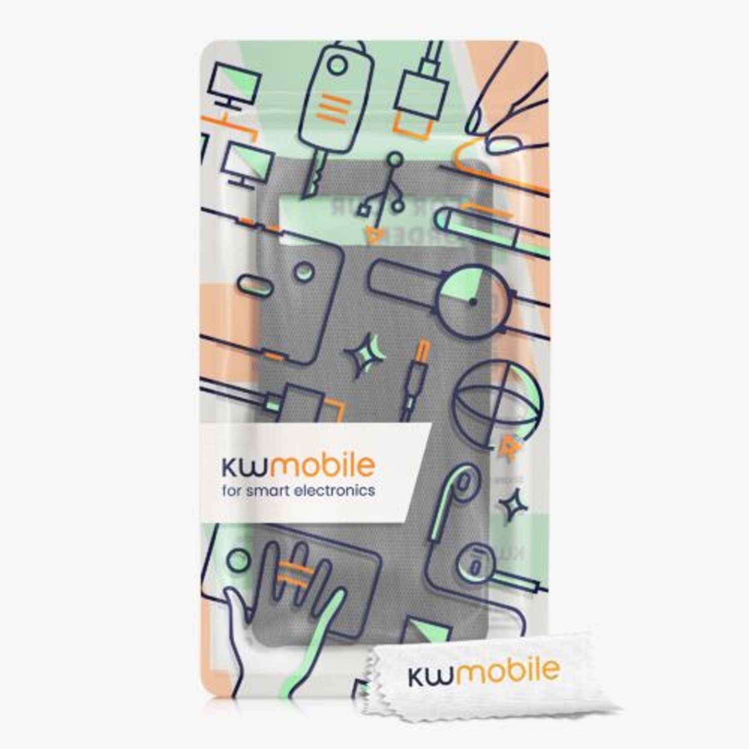 Husa Kwmobile pentru Google Pixel 6a, Textil, Gri, 57797.19 fotografia produsului View 6 L