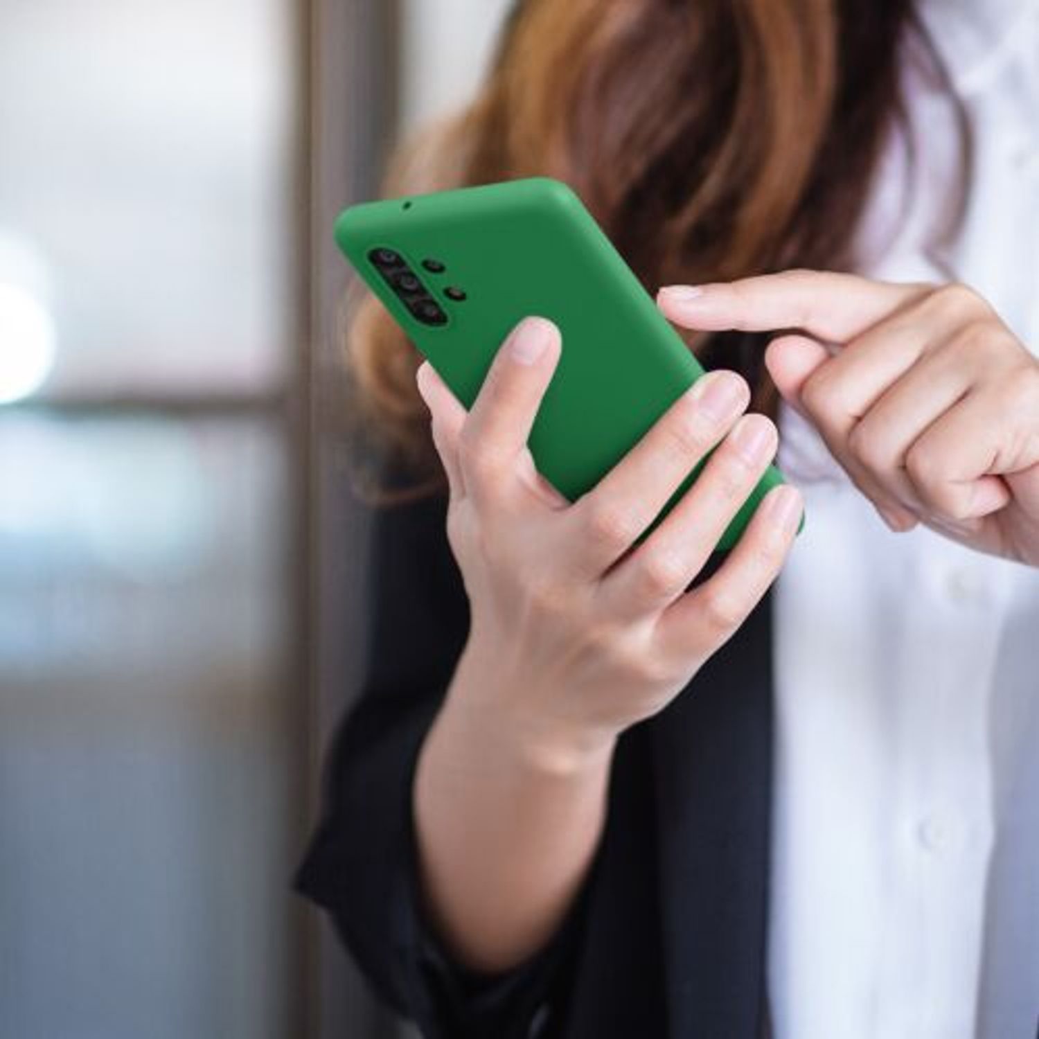 Husa Kwmobile pentru Samsung Galaxy A13, Silicon, Verde, 57805.227 fotografia produsului View 8 L