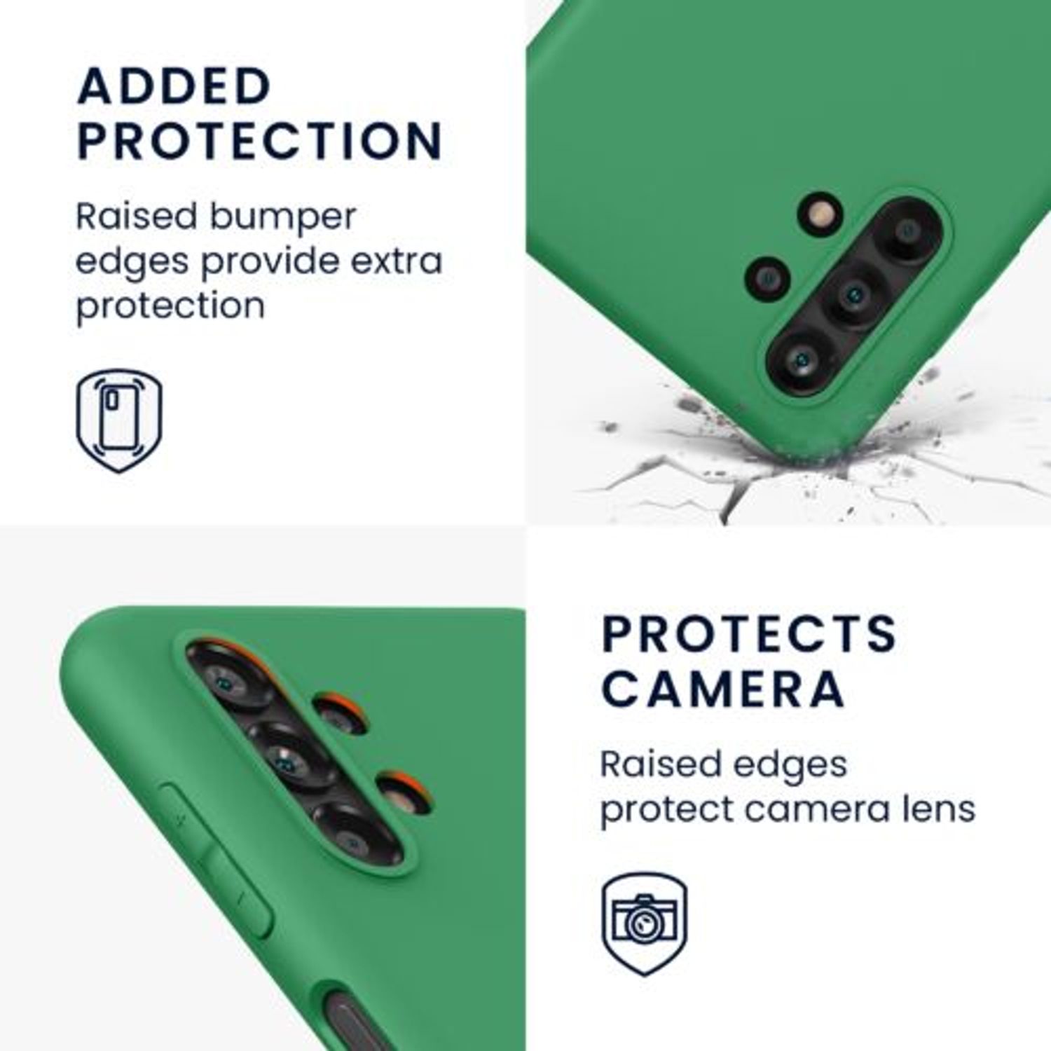 Husa Kwmobile pentru Samsung Galaxy A13, Silicon, Verde, 57805.227 fotografia produsului View 3 L