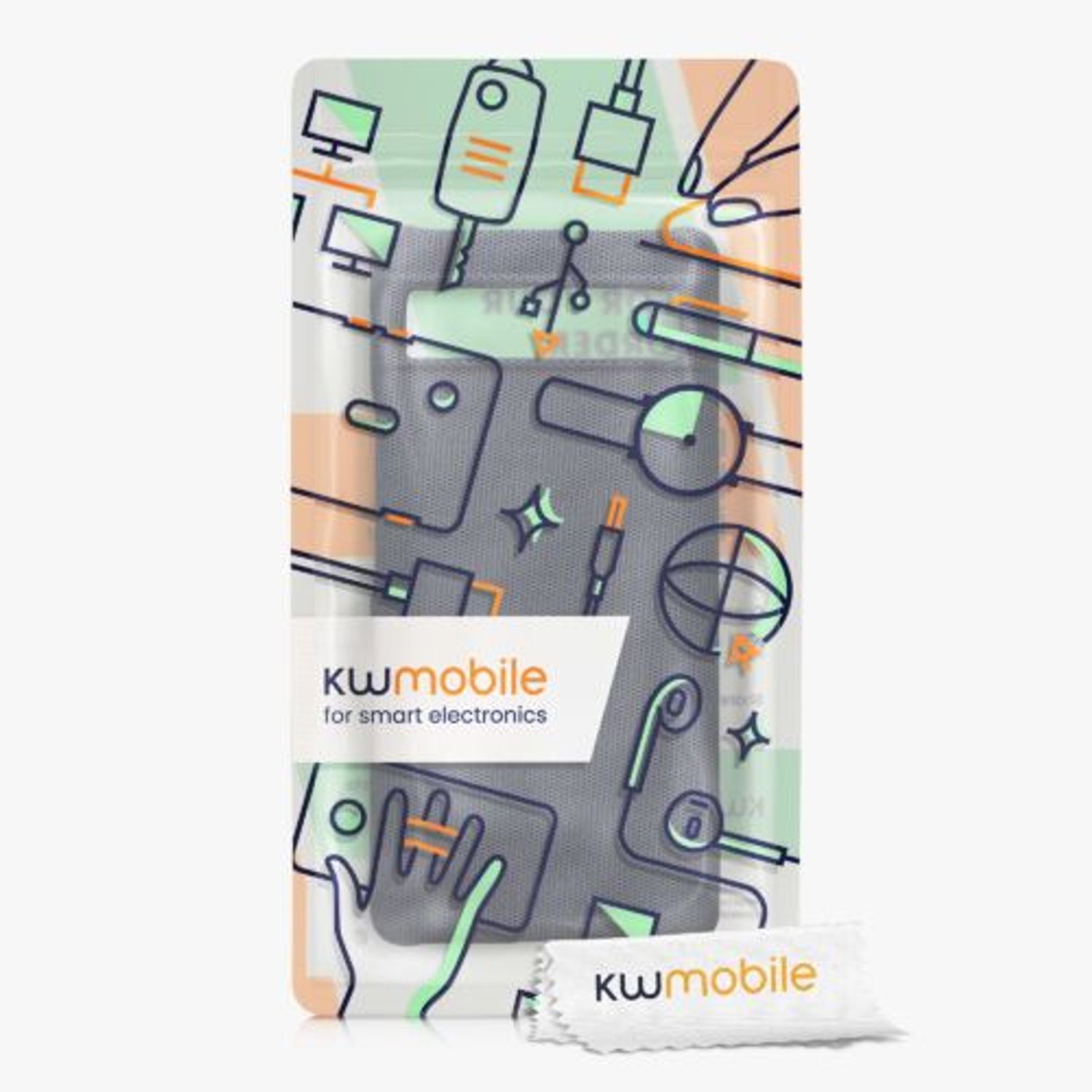Husa Kwmobile pentru Google Pixel 6a, Textil, Albastru, 57794.17 fotografia produsului View 6 L