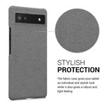 Husa Kwmobile pentru Google Pixel 6a, Textil, Gri, 57797.22 fotografia produsului View 3 S