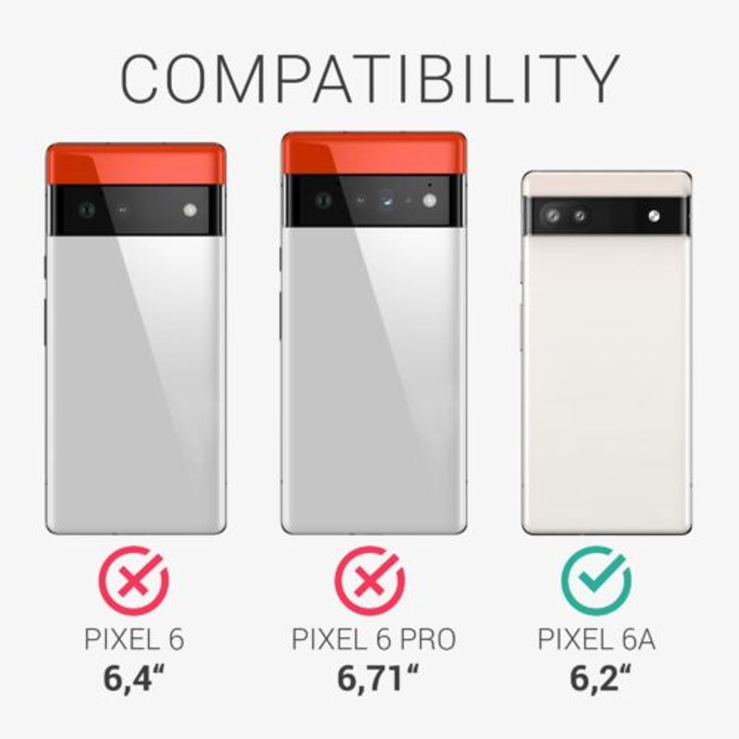 Husa Kwmobile pentru Google Pixel 6a, Textil, Gri, 57797.22 fotografia produsului View 5 L