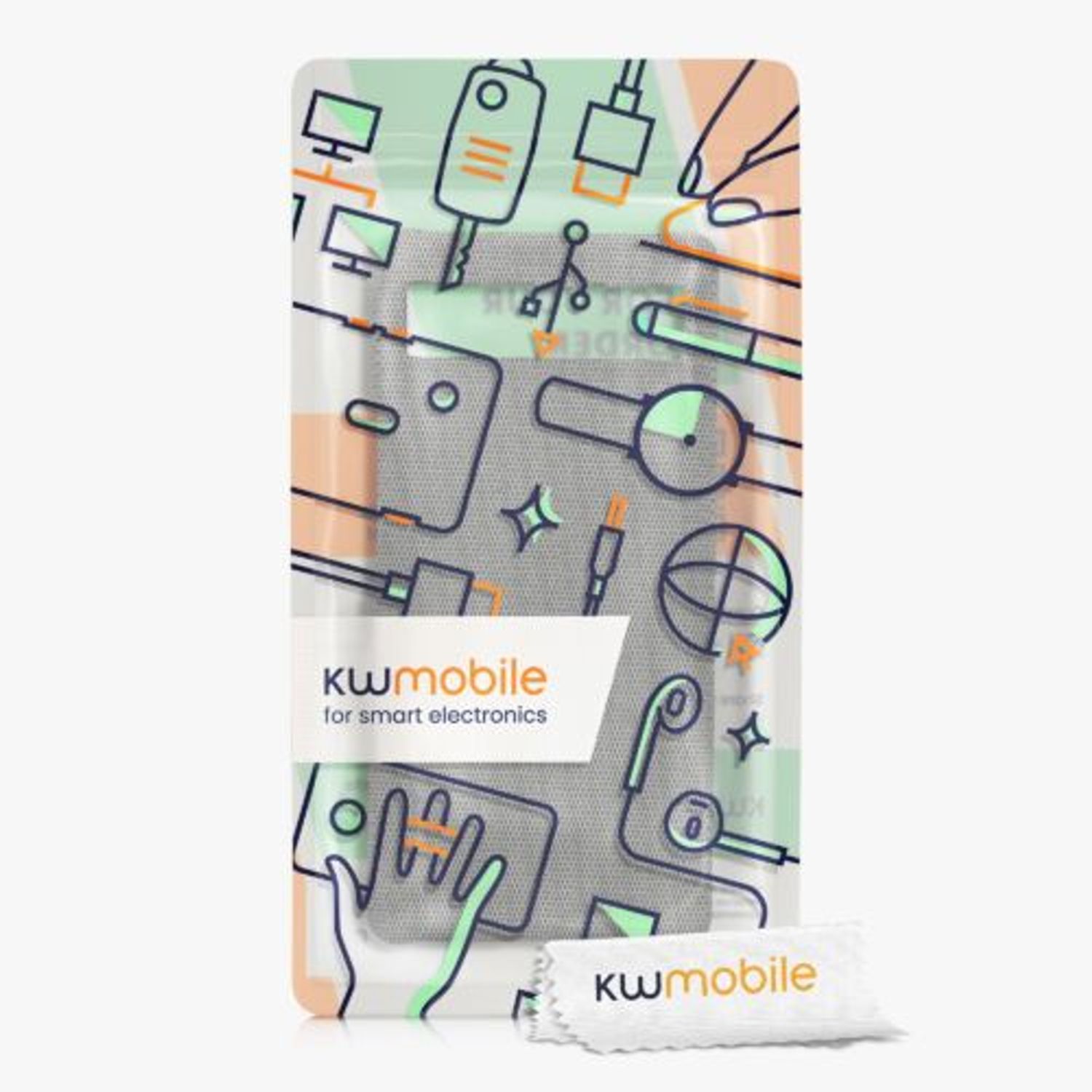 Husa Kwmobile pentru Google Pixel 6a, Textil, Gri, 57797.22 fotografia produsului View 6 L