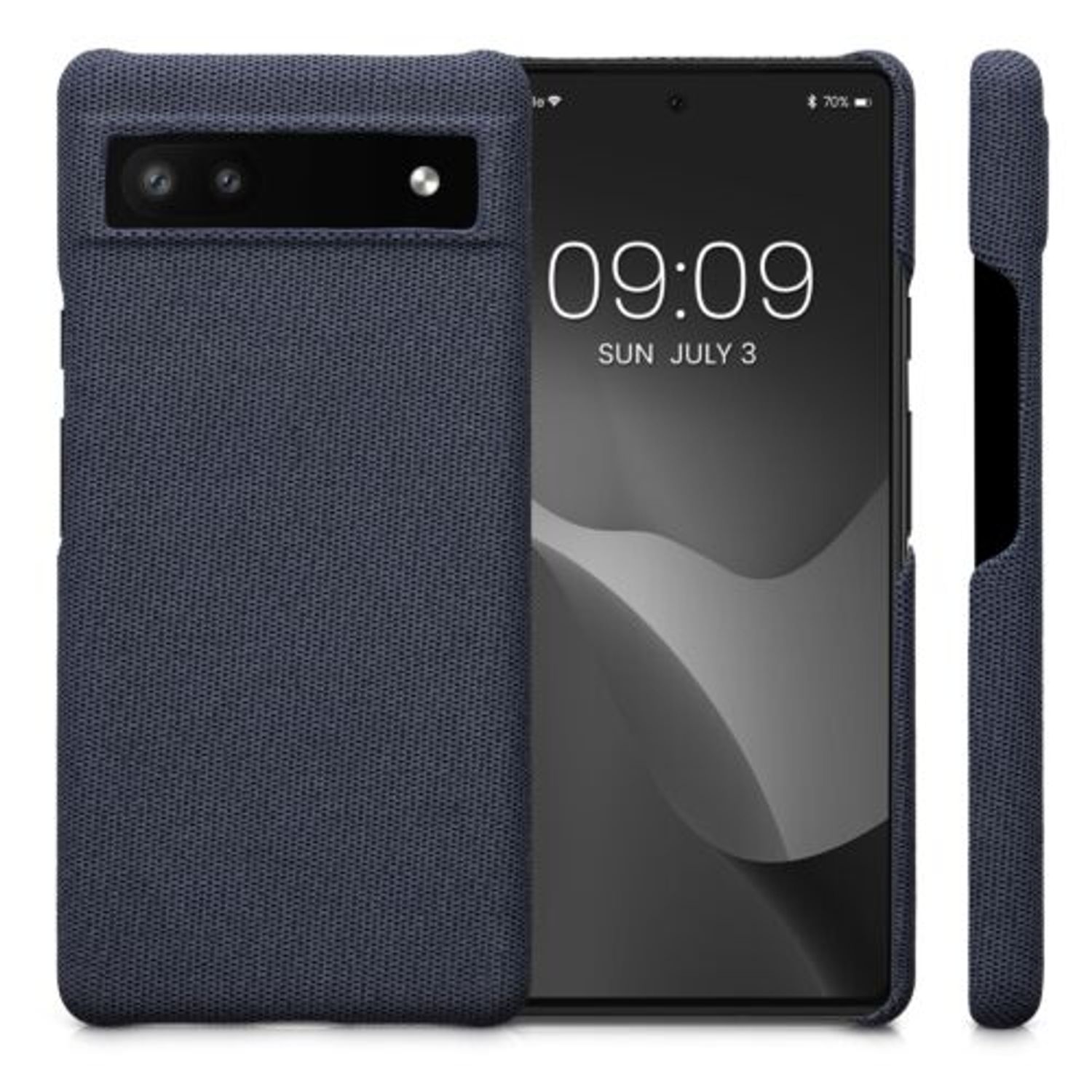 Husa Kwmobile pentru Google Pixel 6a, Textil, Albastru, 57794.17 fotografia produsului