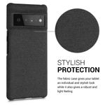 Husa Kwmobile pentru Google Pixel 6 Pro, Textil, Gri, 57796.19 fotografia produsului View 3 S
