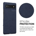 Husa Kwmobile pentru Google Pixel 6a, Textil, Albastru, 57797.17 fotografia produsului View 3 S