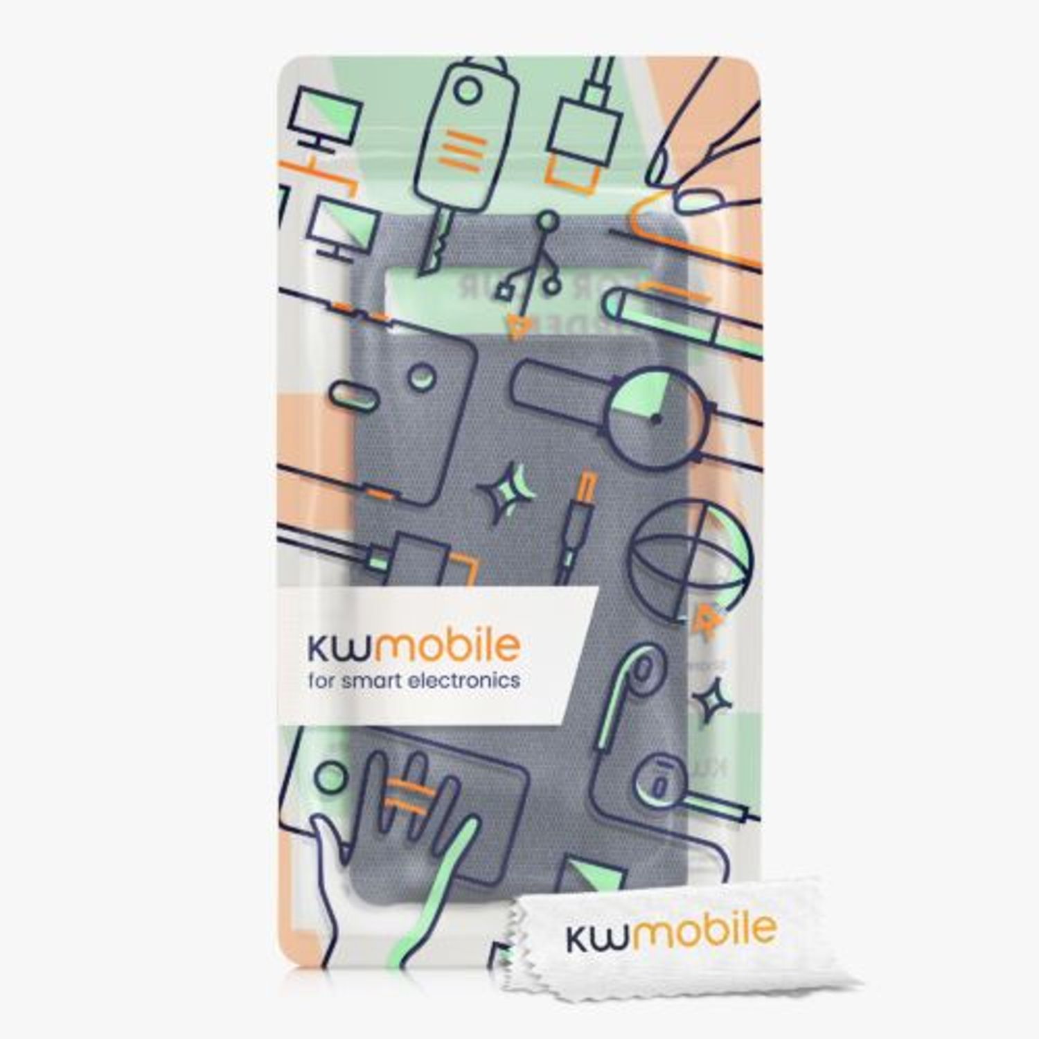Husa Kwmobile pentru Google Pixel 6a, Textil, Albastru, 57797.17 fotografia produsului View 6 L
