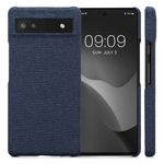 Husa Kwmobile pentru Google Pixel 6a, Textil, Albastru, 57797.17 fotografia produsului
