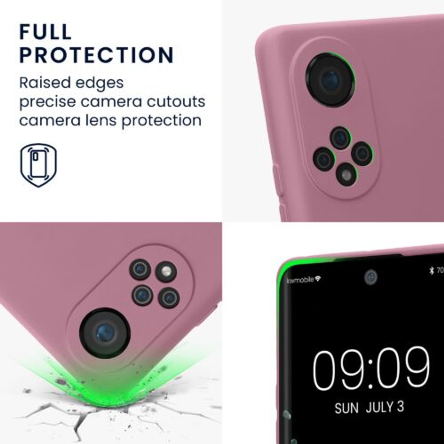 Husa Kwmobile pentru Honor 50, Silicon, Violet, 57828.167 fotografia produsului View 2 L
