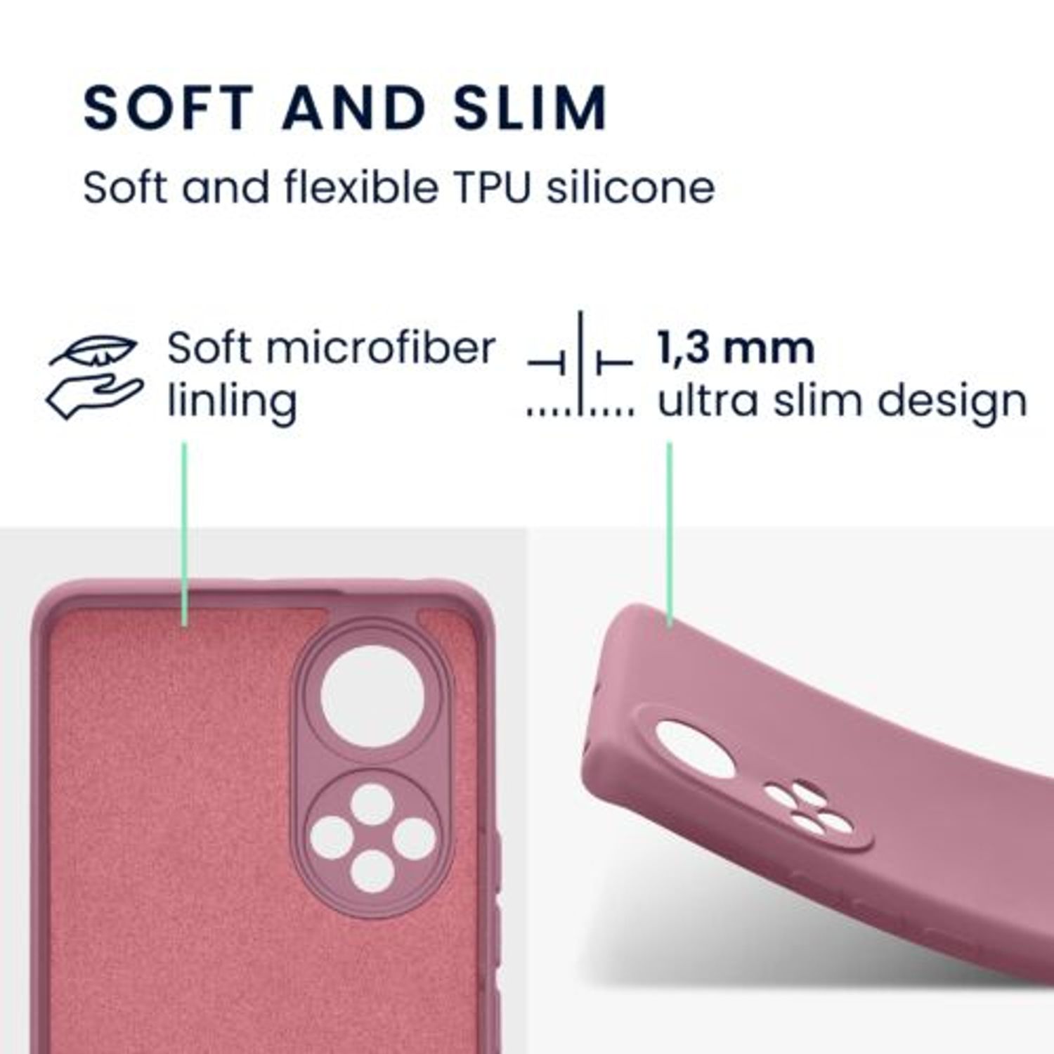 Husa Kwmobile pentru Honor 50, Silicon, Violet, 57828.167 fotografia produsului View 8 L