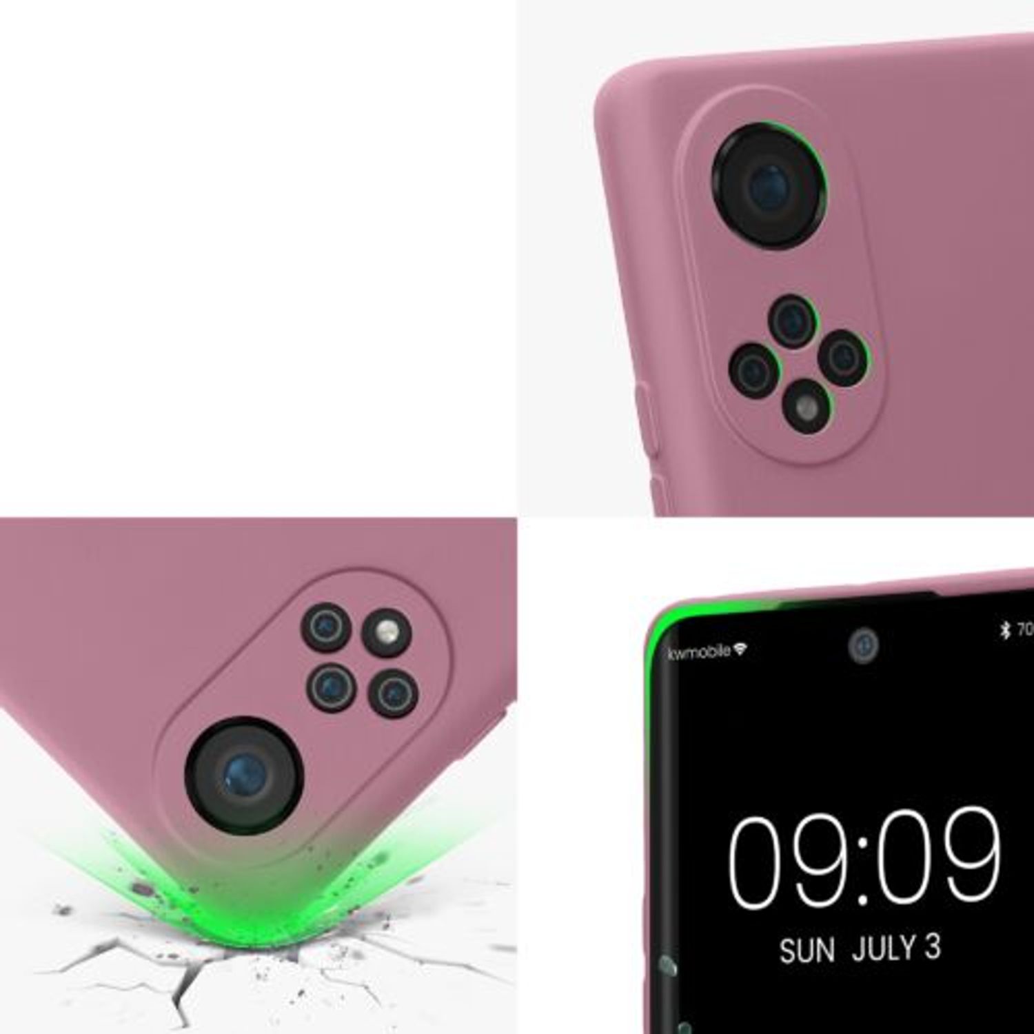 Husa Kwmobile pentru Honor 50, Silicon, Violet, 57828.167 fotografia produsului View 6 L