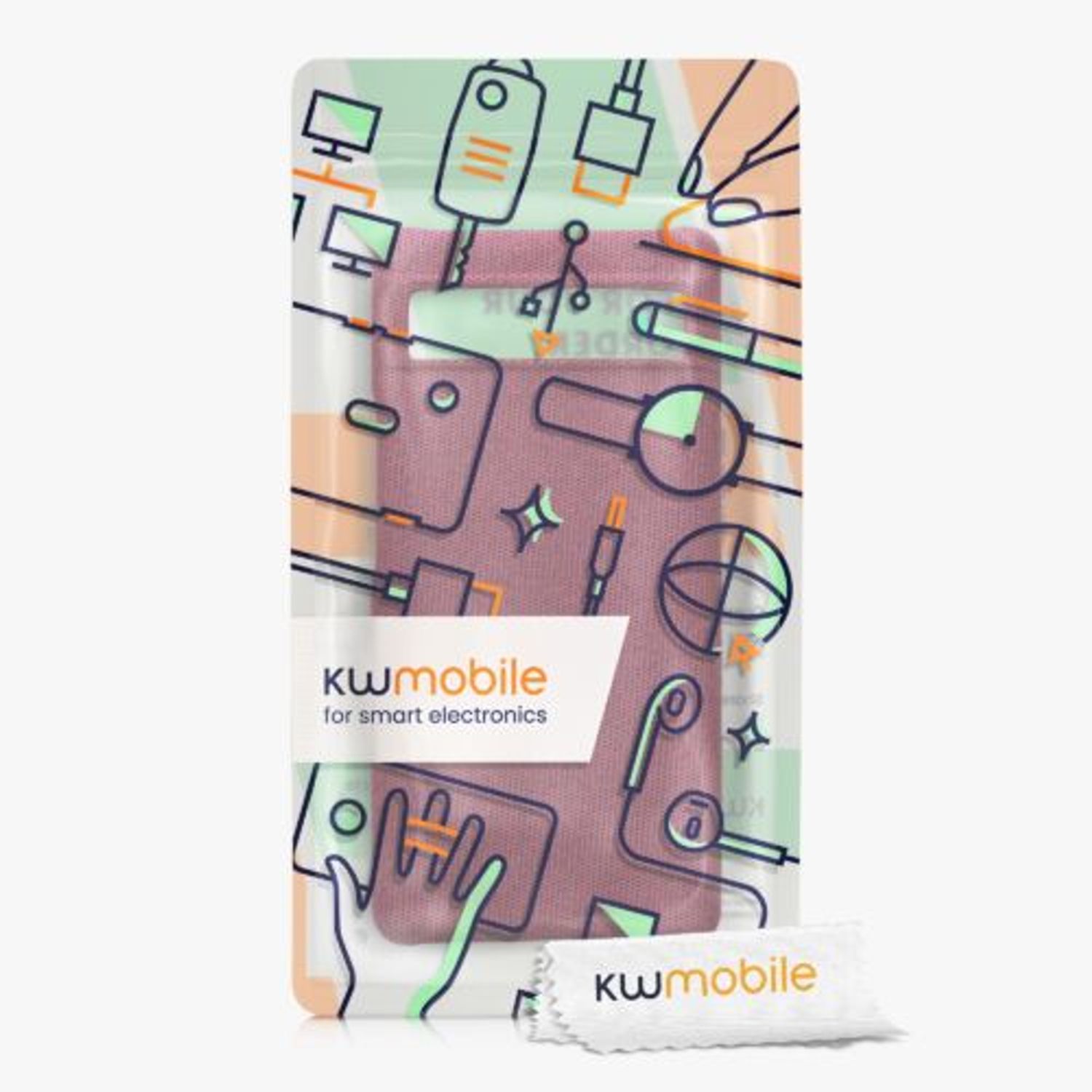 Husa Kwmobile pentru Google Pixel 6a, Textil, Rosu, 57794.76 fotografia produsului View 6 L