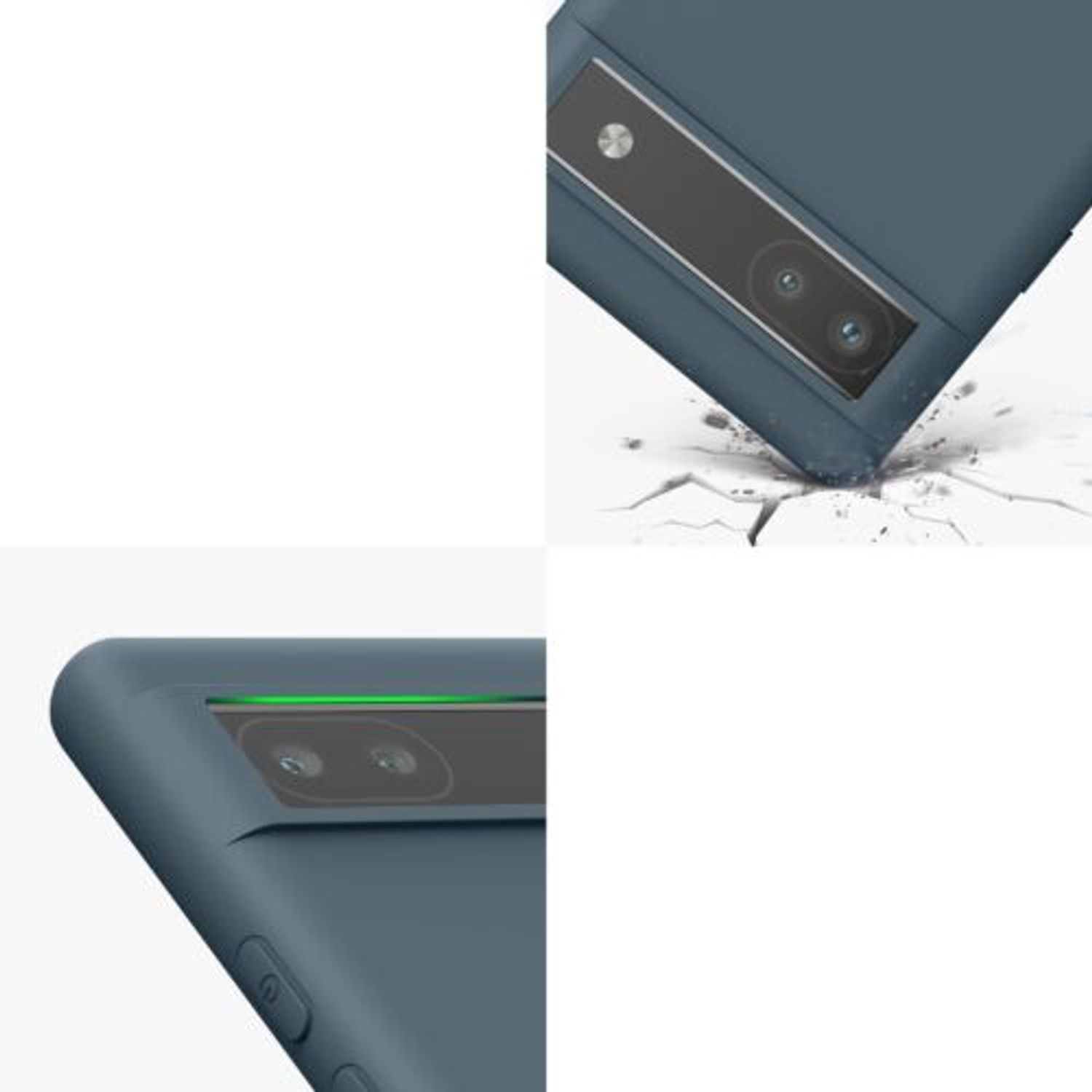 Husa Kwmobile pentru Google Pixel 6a, Silicon, Albastru, 57799.202 fotografia produsului View 7 L