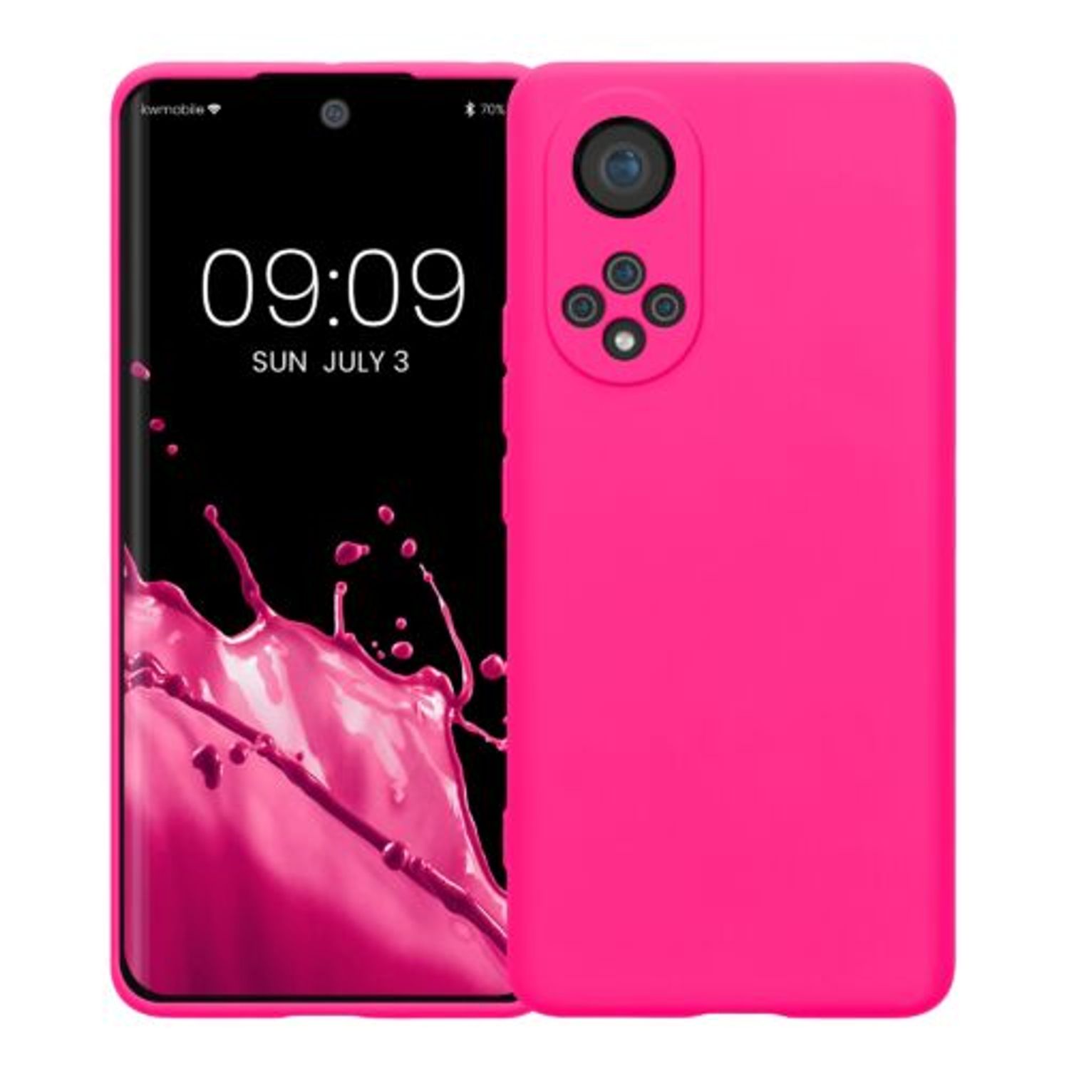 Husa Kwmobile pentru Honor 50, Silicon, Roz, 57828.77 fotografia produsului