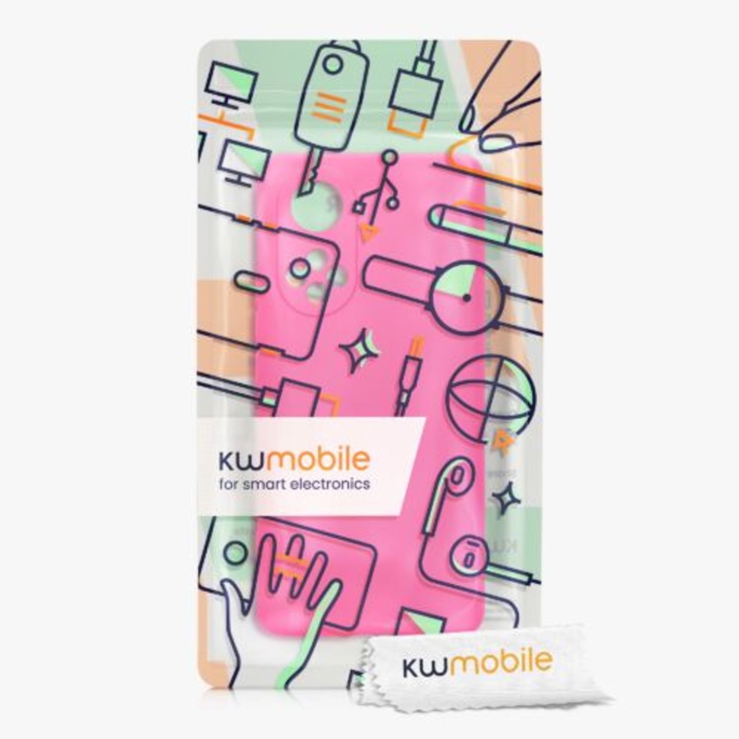 Husa Kwmobile pentru Honor 50, Silicon, Roz, 57828.77 fotografia produsului View 6 L