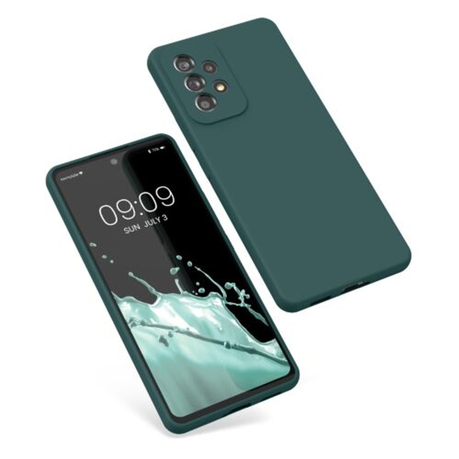 Husa Kwmobile pentru Samsung Galaxy A53 5G, Silicon, Verde, 57835.171 fotografia produsului