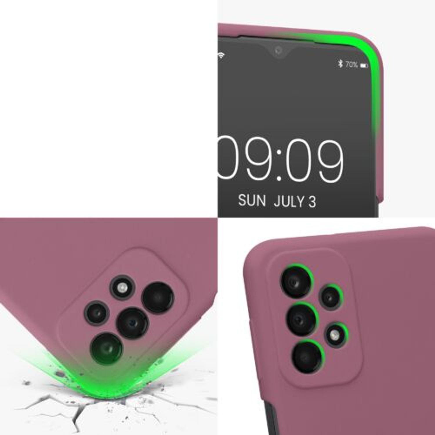 Husa Kwmobile pentru Samsung Galaxy A23, Silicon, Violet, 57829.167 fotografia produsului View 7 L