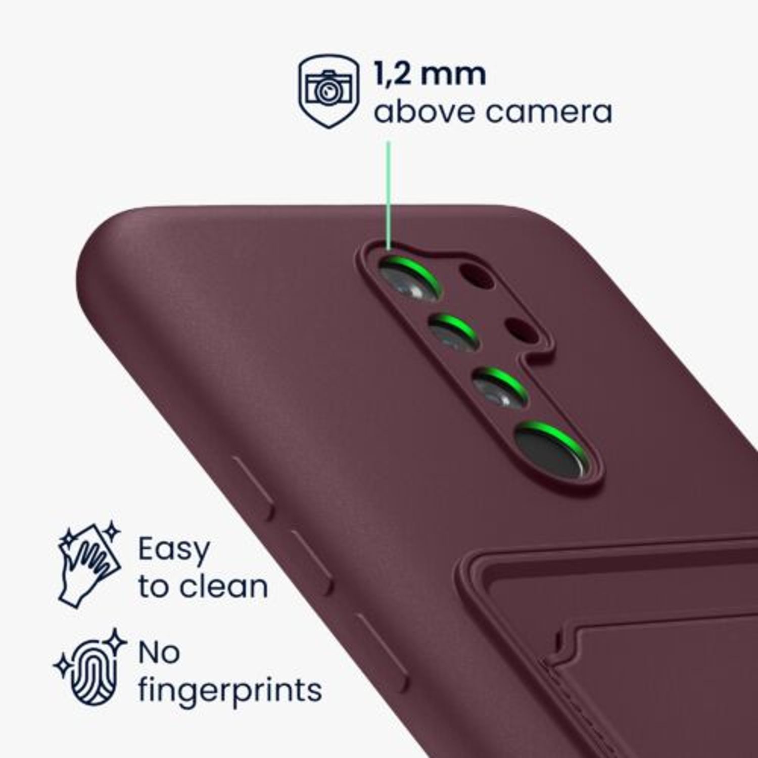Husa Kwmobile pentru Xiaomi Redmi 9, Silicon, Violet, 57825.190 fotografia produsului View 3 L