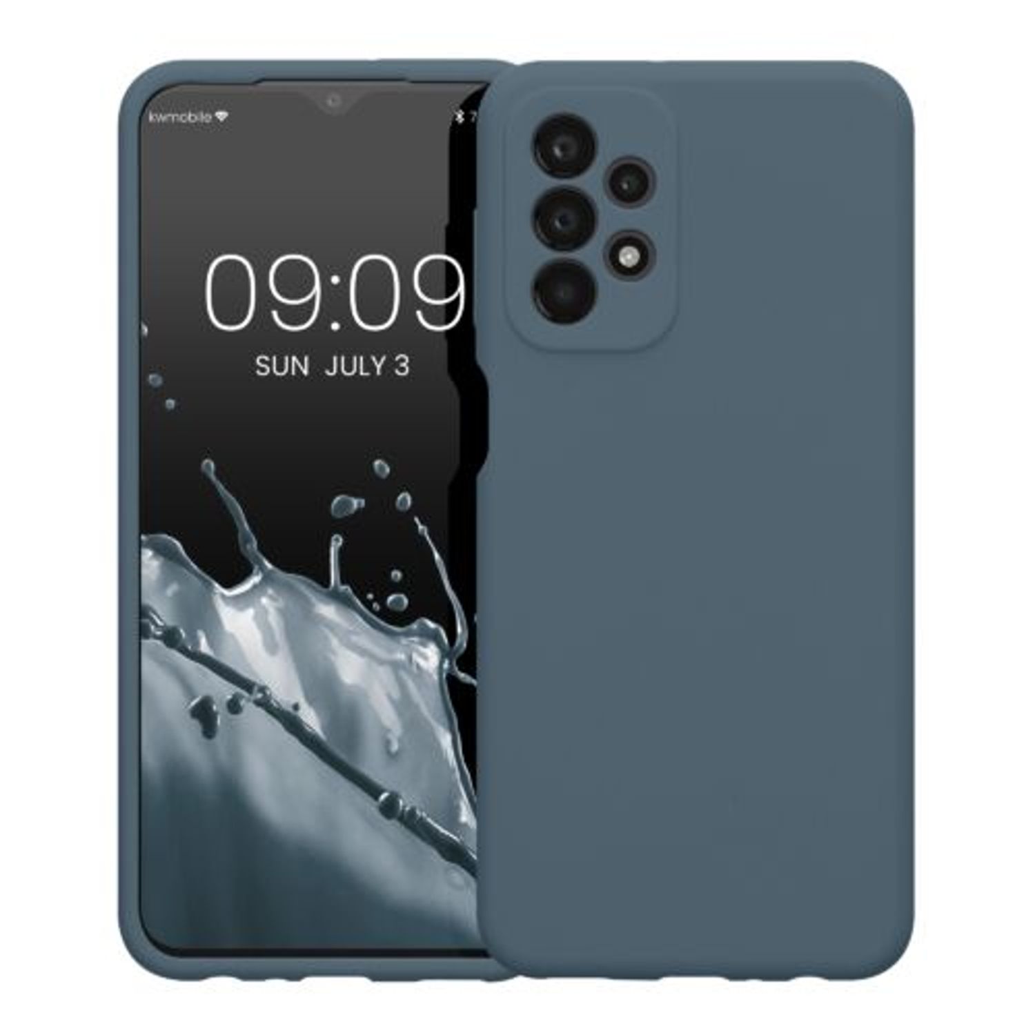 Husa Kwmobile pentru Samsung Galaxy A23, Silicon, Albastru, 57829.202 fotografia produsului