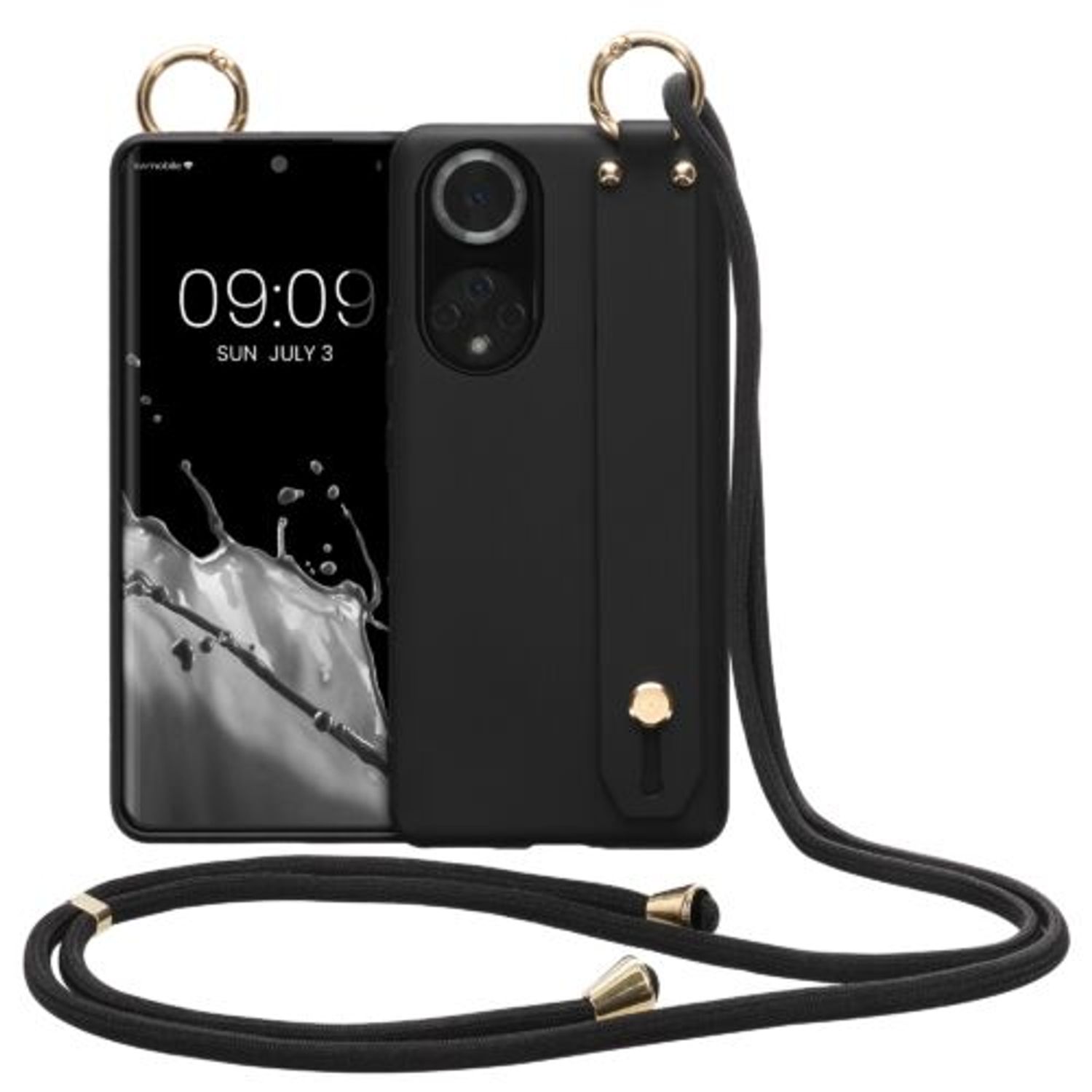 Husa Kwmobile pentru Honor 50, Silicon, Negru, 57932.01 fotografia produsului