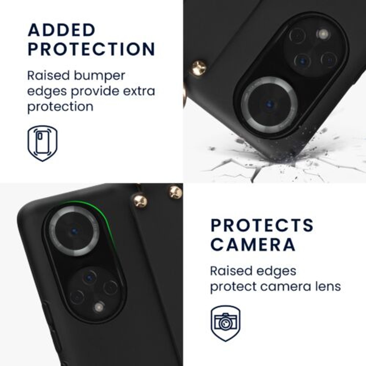 Husa Kwmobile pentru Honor 50, Silicon, Negru, 57932.01 fotografia produsului View 2 L