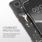 Husa Kwmobile pentru Xiaomi 12 Pro, Silicon, Transparent/Auriu, 57945.01 fotografia produsului View 4 S