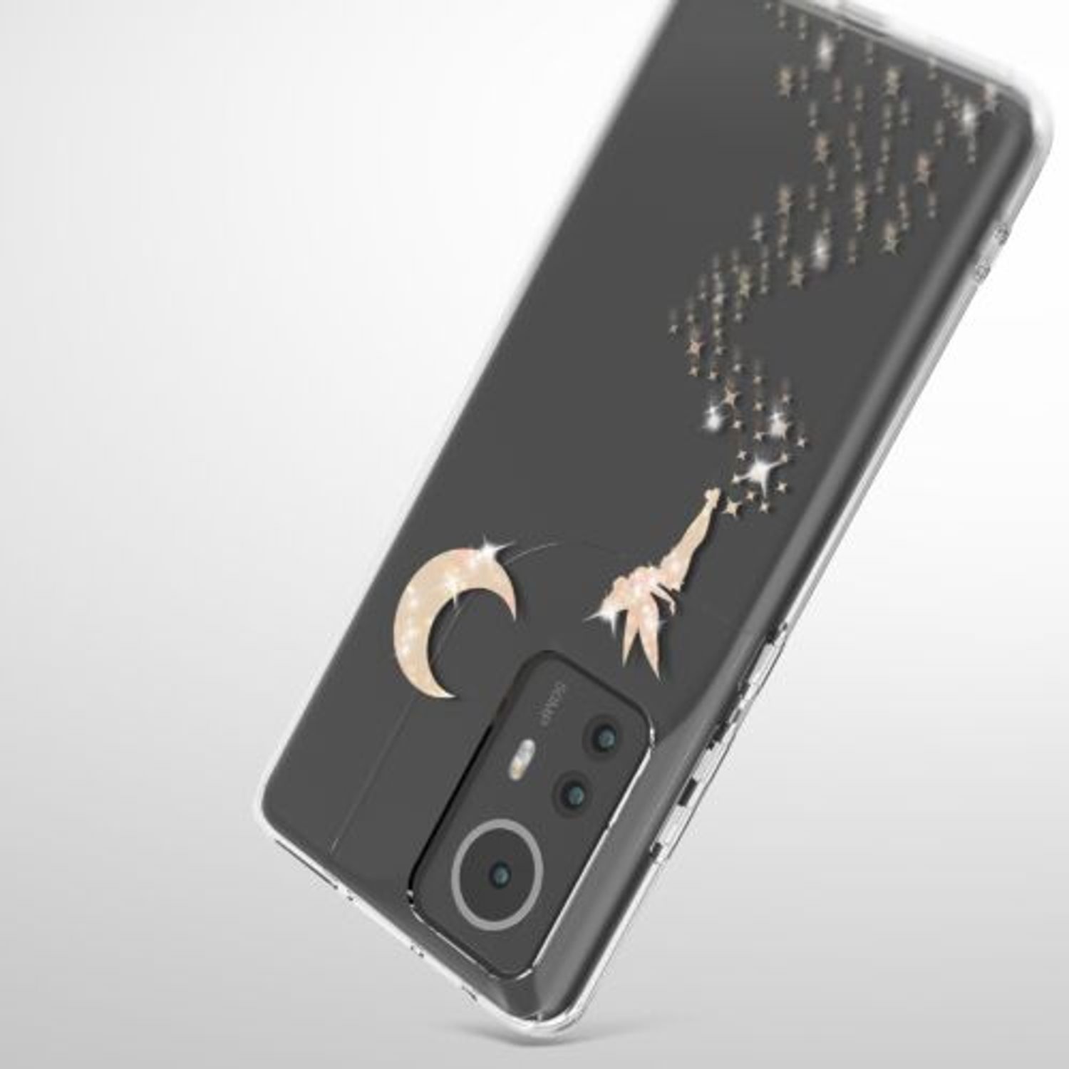 Husa Kwmobile pentru Xiaomi 12 Pro, Silicon, Transparent/Auriu, 57945.01 fotografia produsului View 10 L