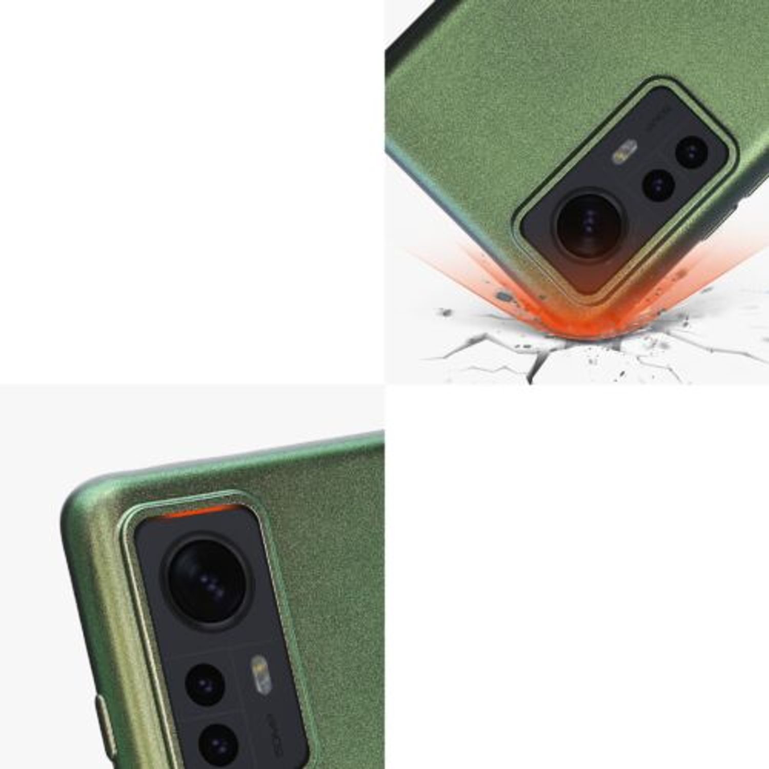 Husa Kwmobile pentru Xiaomi 12 Pro, Silicon, Verde, 57938.233 fotografia produsului View 8 L