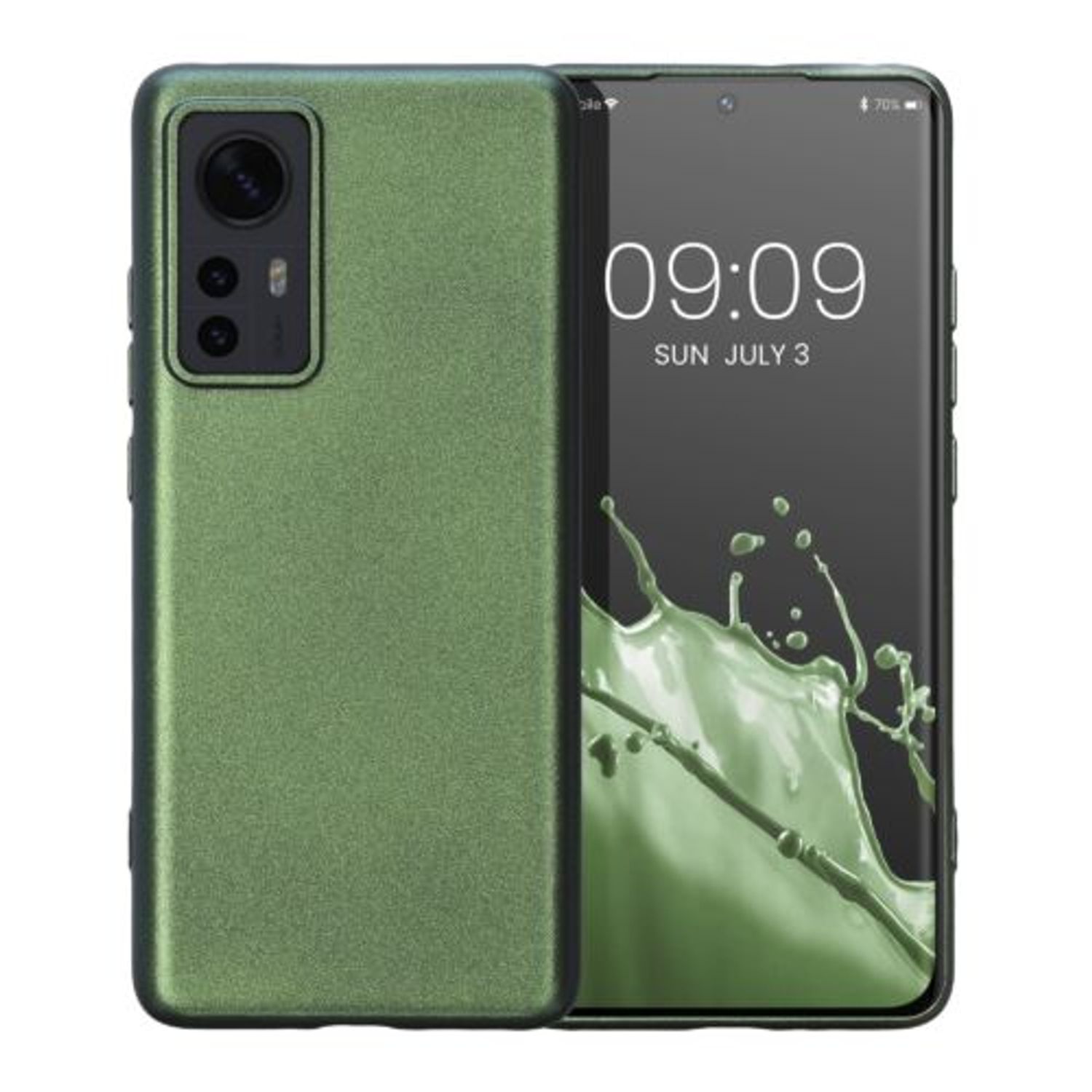 Husa Kwmobile pentru Xiaomi 12 Pro, Silicon, Verde, 57938.233 fotografia produsului