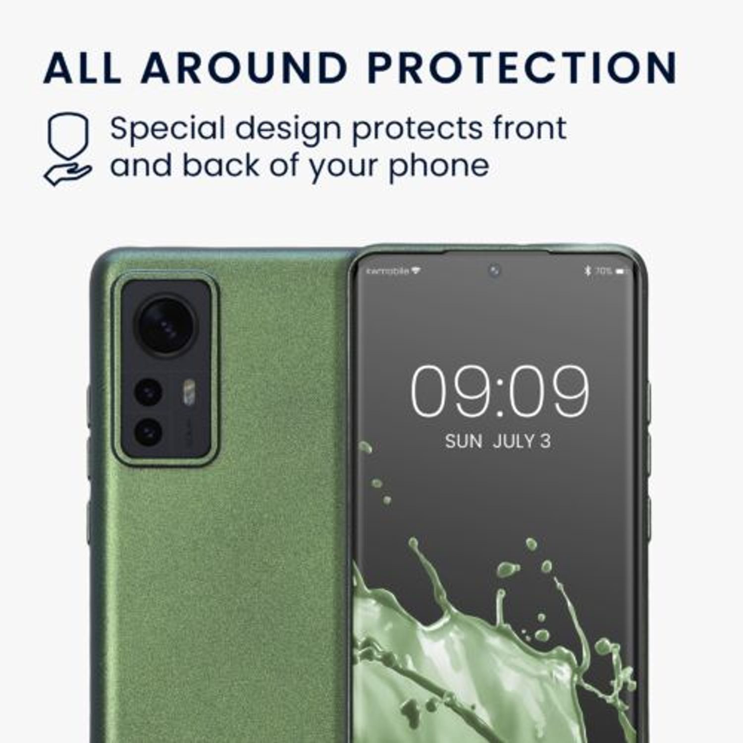 Husa Kwmobile pentru Xiaomi 12 Pro, Silicon, Verde, 57938.233 fotografia produsului View 6 L