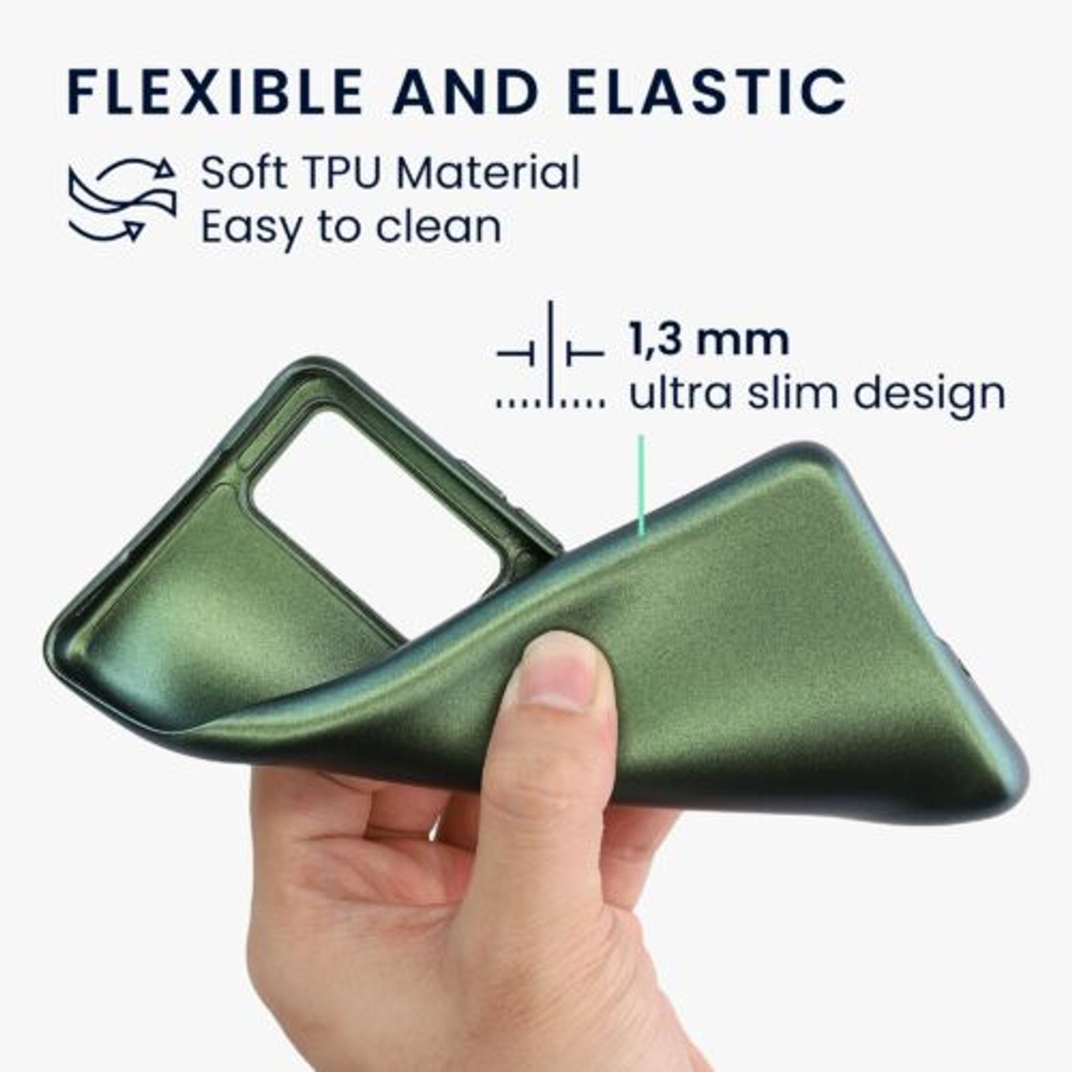 Husa Kwmobile pentru Xiaomi 12 Pro, Silicon, Verde, 57938.233 fotografia produsului View 2 L