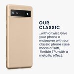 Husa Kwmobile pentru Google Pixel 6a, Silicon, Auriu, 57960.66 fotografia produsului View 3 S