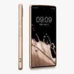 Husa Kwmobile pentru Google Pixel 6a, Silicon, Auriu, 57960.66 fotografia produsului View 4 S