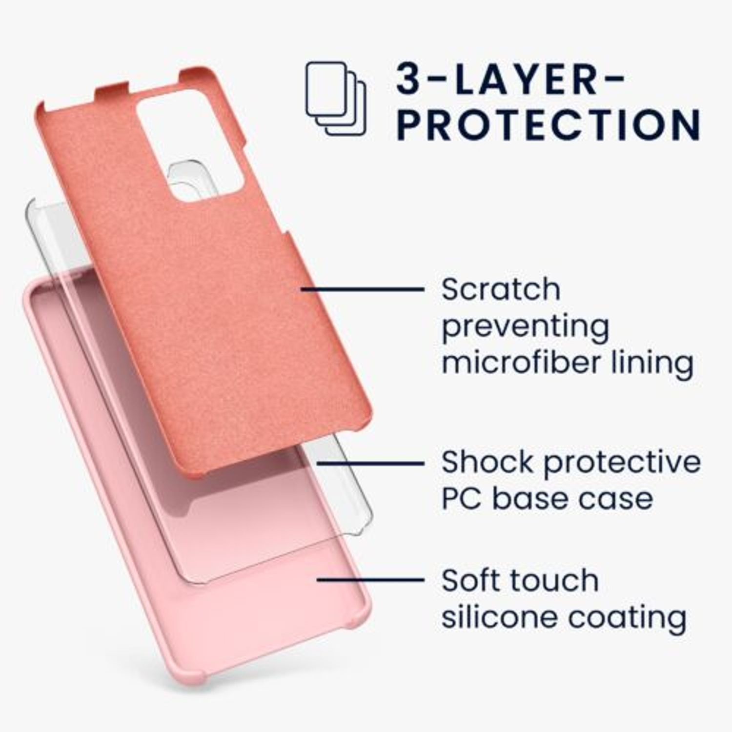 Husa Kwmobile pentru Xiaomi 12 Pro, Silicon, Roz, 57937.193 fotografia produsului View 2 L