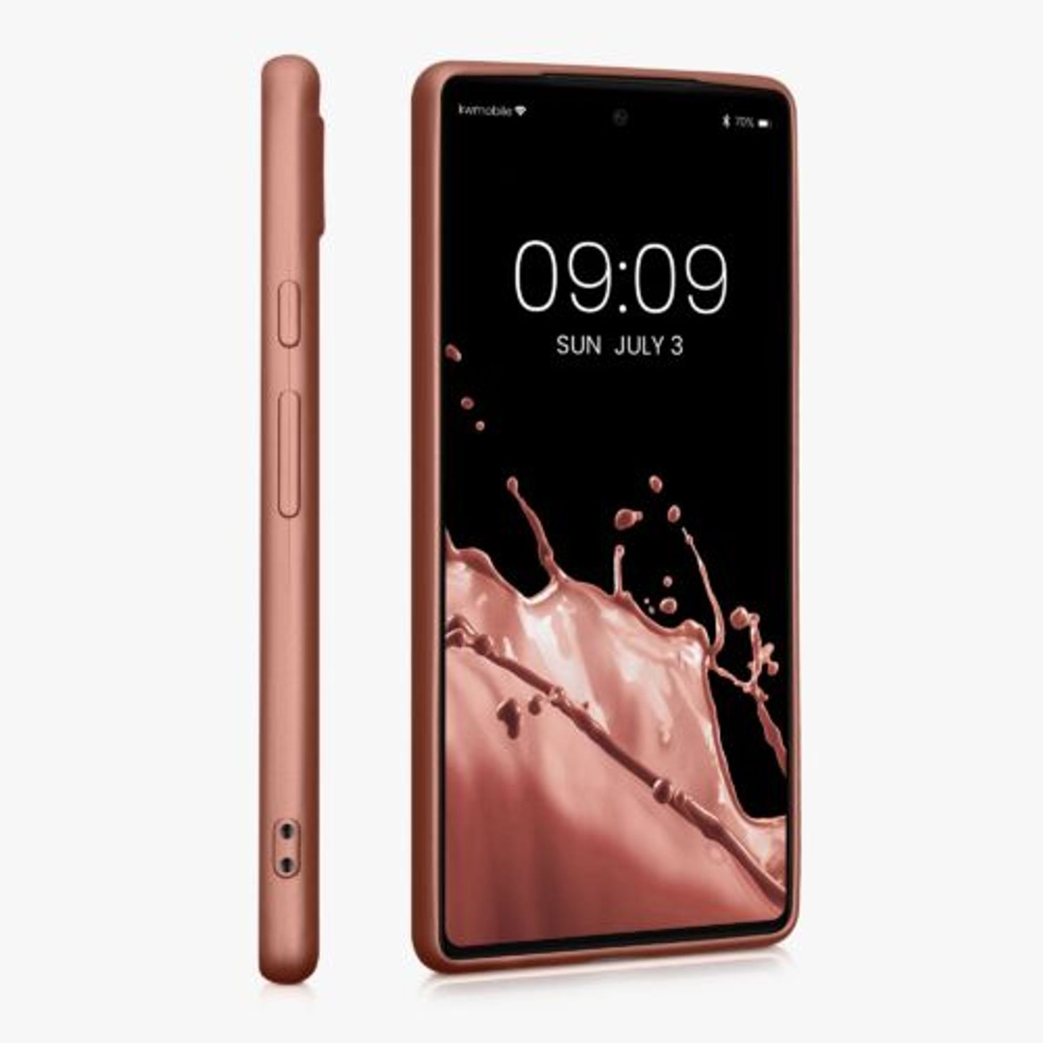Husa Kwmobile pentru Google Pixel 6a, Silicon, Rose Gold, 57960.211 fotografia produsului View 4 L