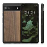 Husa Kwmobile pentru Google Pixel 6a, Lemn, Maro, 57987.18 fotografia produsului