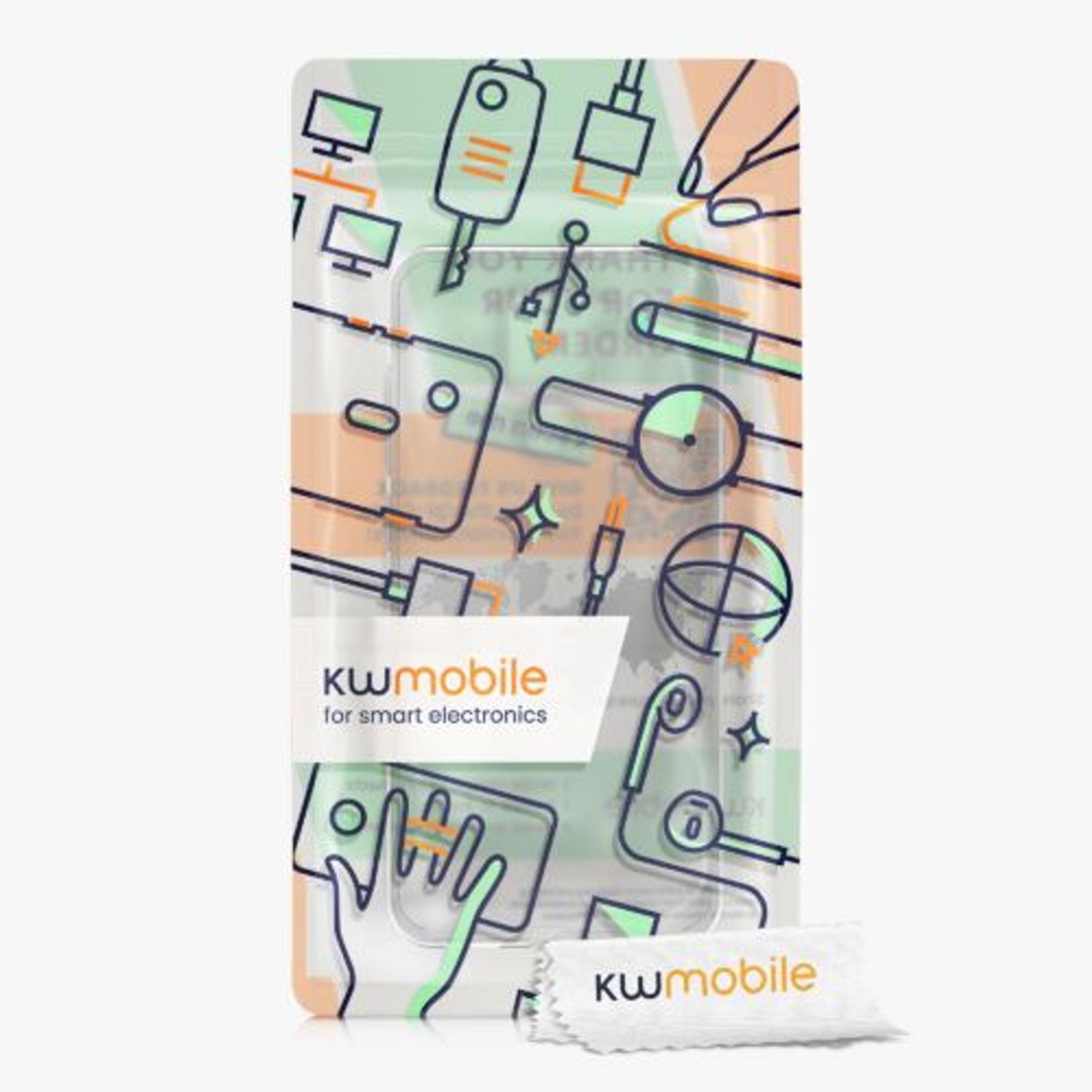 Husa Kwmobile pentru Xiaomi Redmi Note 9, Silicon, Transparent/Argintiu, 57084.05 fotografia produsului View 2 L