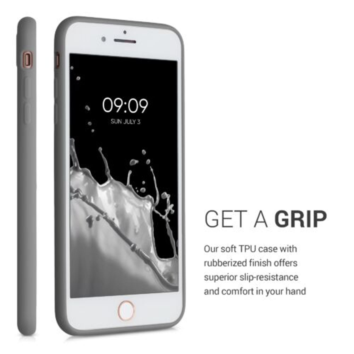 Husa pentru iPhone 8 Plus/iPhone 7 Plus, Silicon, Gri, 49102.155 fotografia produsului View 5 L