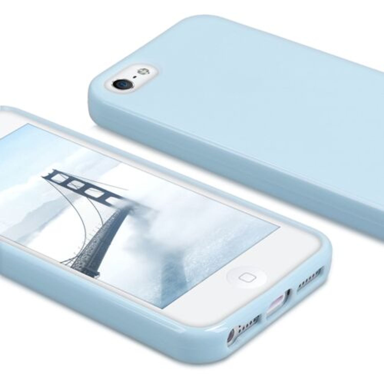 Husa pentru Apple iPhone 5/iPhone 5s/iPhone SE, Silicon, Albastru, 33098.58 fotografia produsului View 7 L