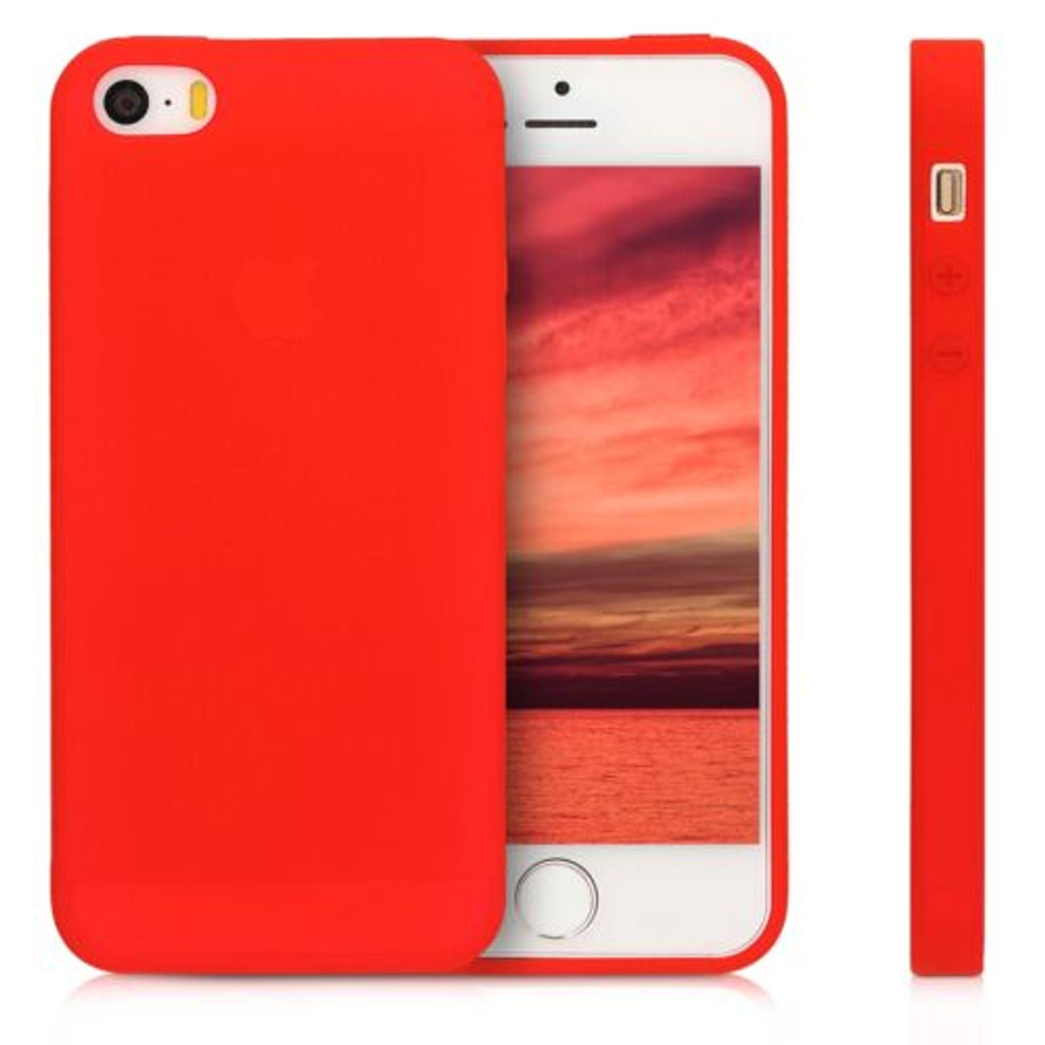 Husa pentru Apple iPhone 5/iPhone 5s/iPhone SE, Silicon, Rosu, 44141.111 fotografia produsului View 2 L