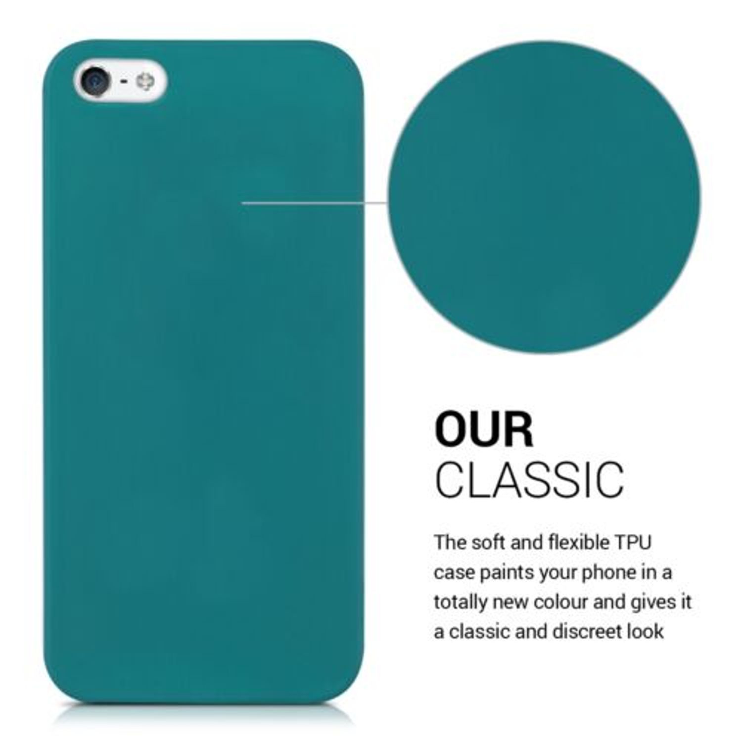 Husa pentru Apple iPhone 5/iPhone 5s/iPhone SE, Silicon, Albastru, 33098.78 fotografia produsului View 5 L