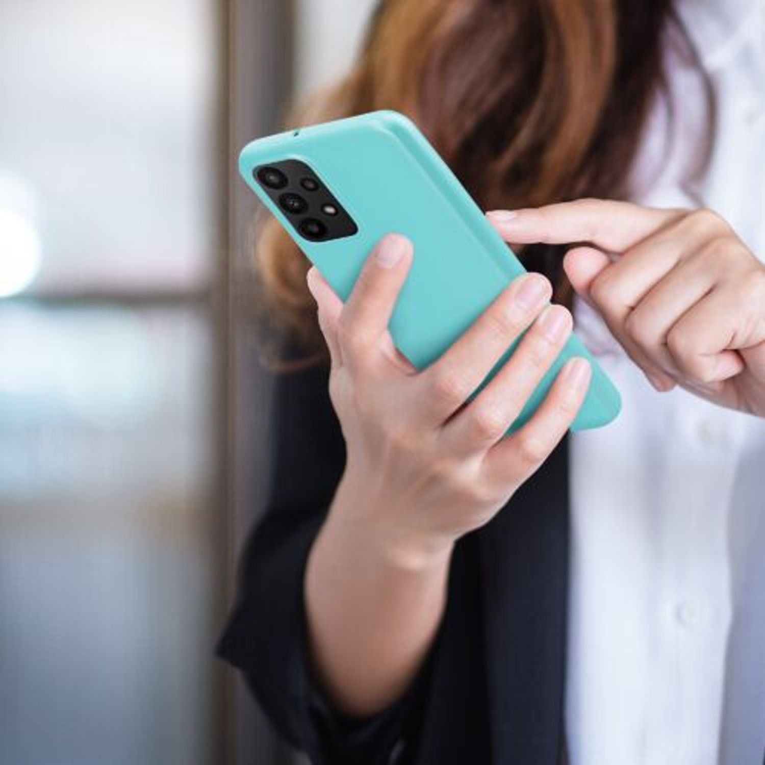 Husa Kwmobile pentru Samsung Galaxy A23, Silicon, Verde, 58020.231 fotografia produsului View 7 L